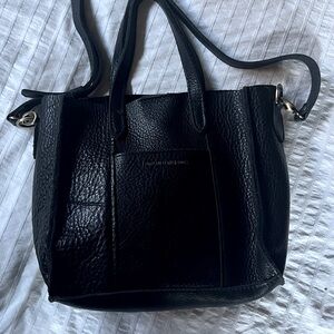 Portland Leather Goods, Lola, Tote Bag, Black Pebbled Leather w/magnetic closure